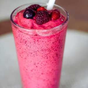 Mixed berry protein shake