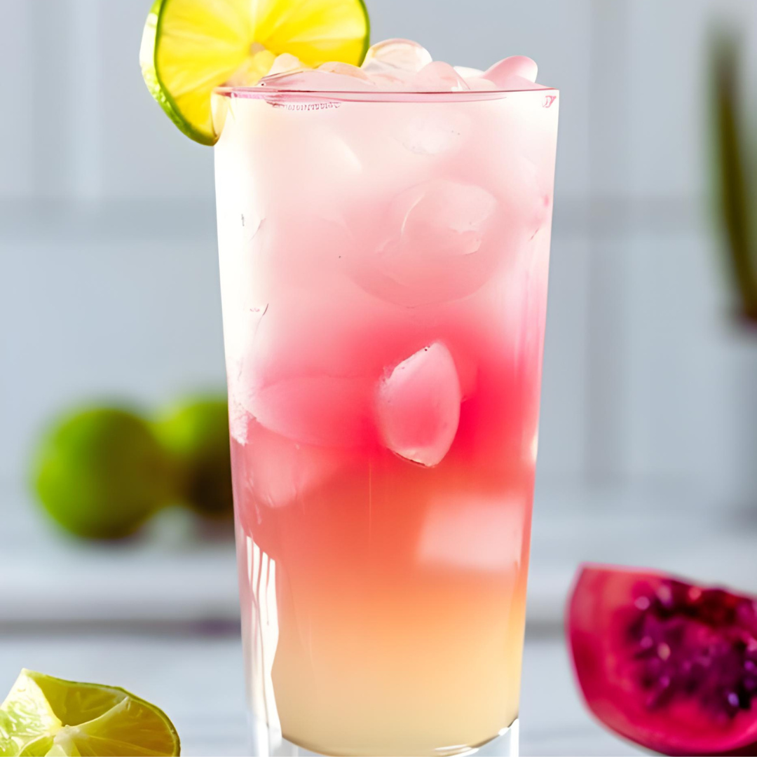 Guava rum cocktail